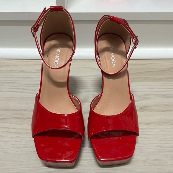 TOP Moda Red Heels - Picture 2 of 6